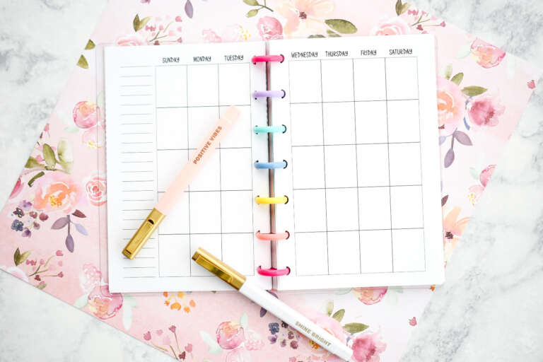 Minimalist Monthly Planner Insert