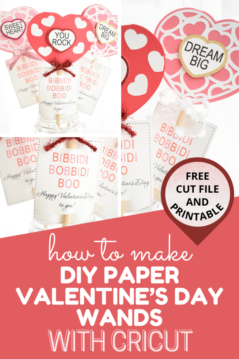 How to make DIY paper Valentine’s Day wands with Cricut pin