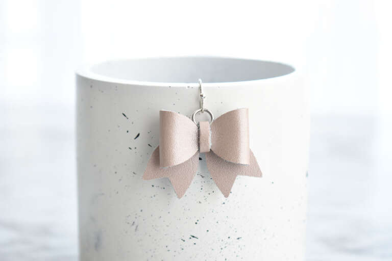 Leather bow charm with Cricut