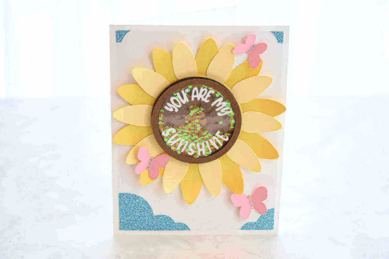 How to make a Flower Shaker Card with Cricut