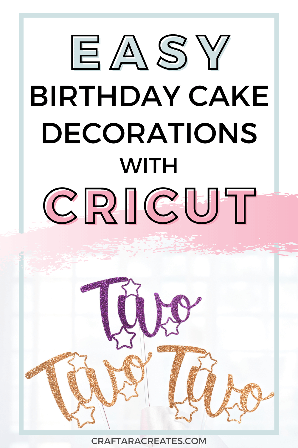 DIY Cake Topper: Glittery Cricut Cardstock Project for Beginners