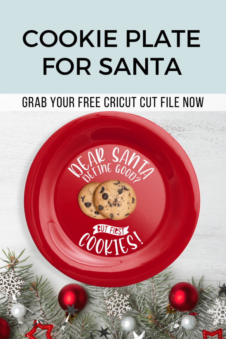 Cookie Plate for Santa free SVG cut file