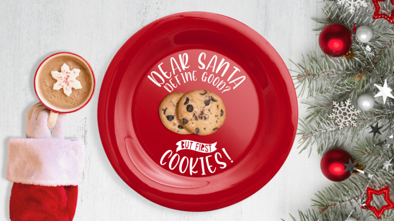 Santa Cookie plate - free SVG