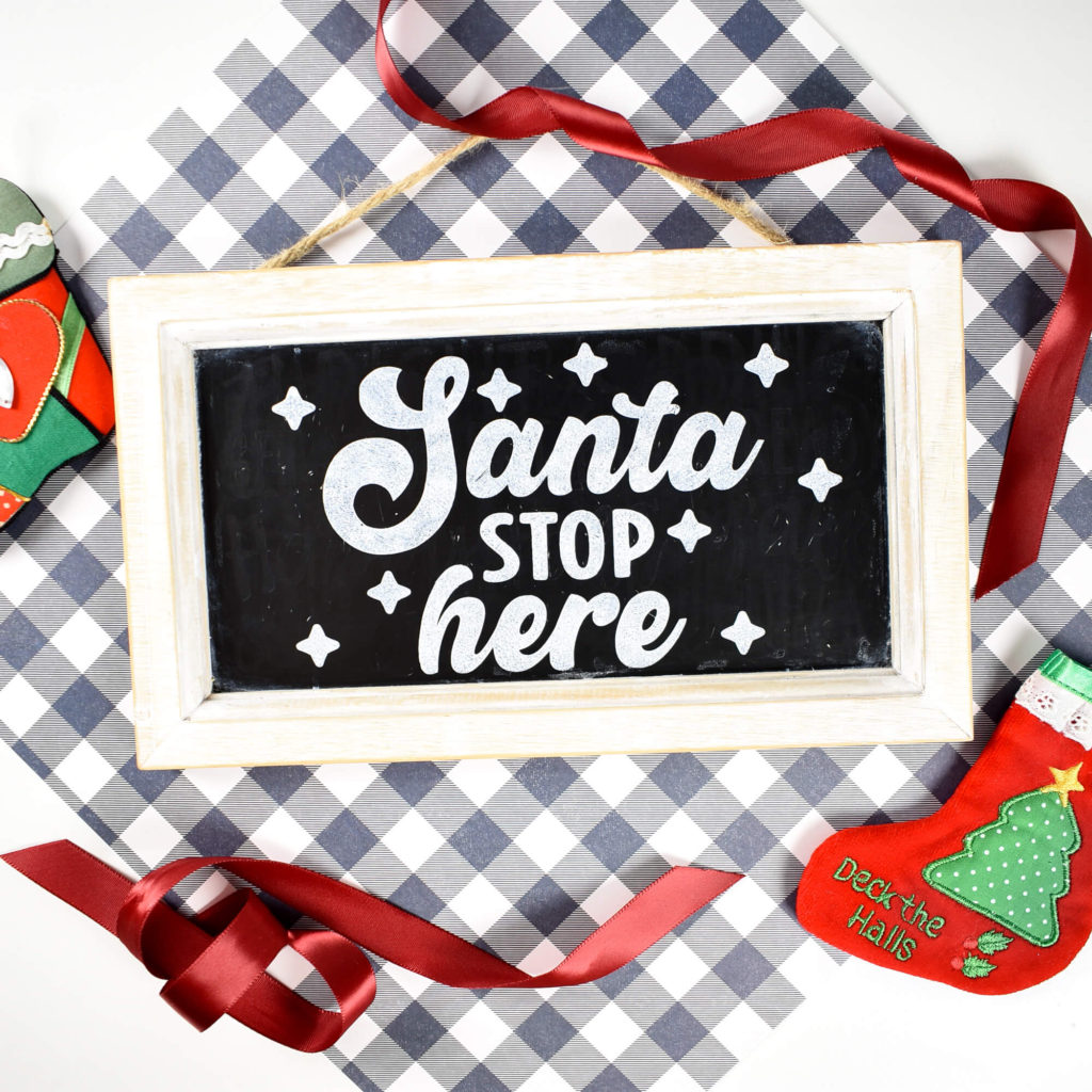 Santa Stop Here sign