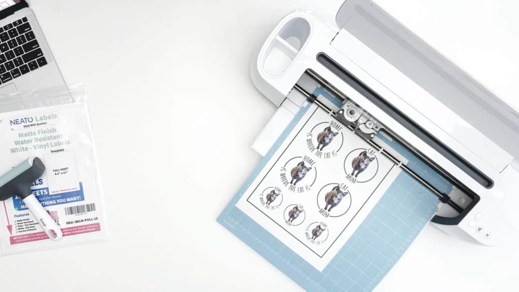 Cricut Machine cutting stickers