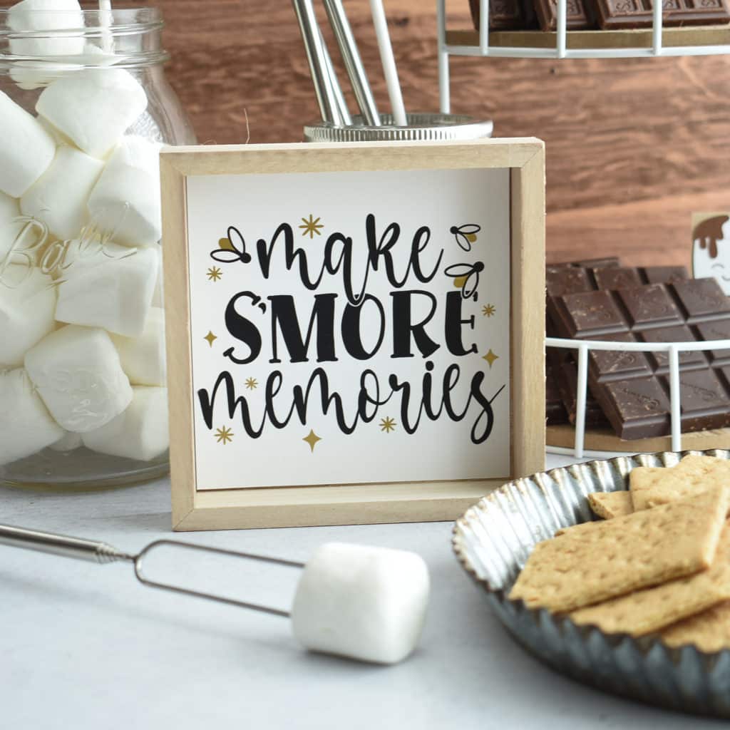 s’mores crafts with Cricut